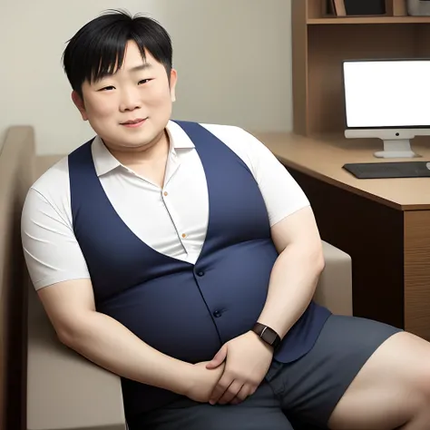 Busty fat middle aged asian man