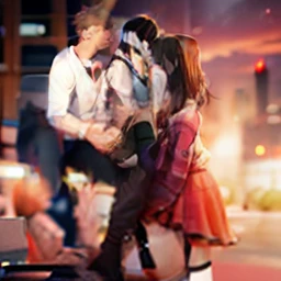 Cute couples anime 3D