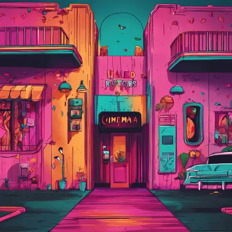 image of a colorful motel full of heart