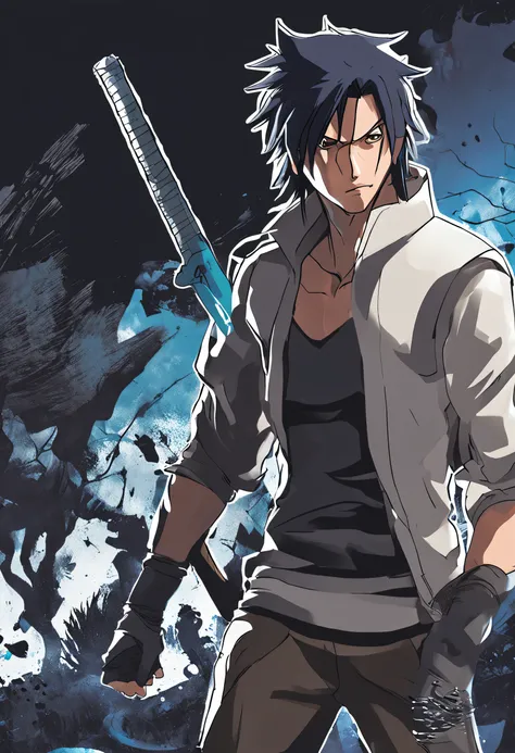 SASUKE UCHIHA FEITO POR masashi, Hiper Detalhado, Hiper Realista Melhor Qualidade