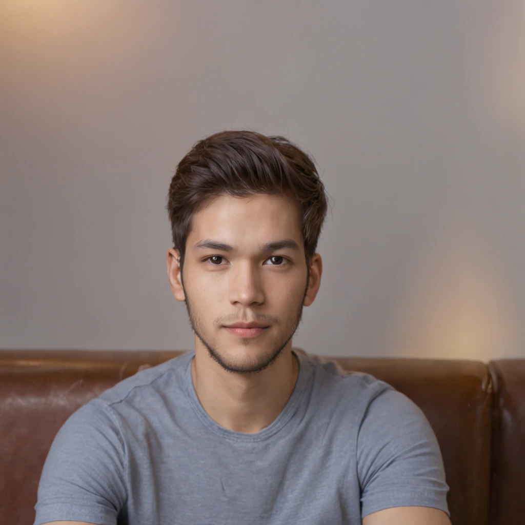 ((fotoretrato de rosto de um homem jovem)), idade de 25 anos, (com uma roupa casual polo:1.3), (homem gordo:1.4), (tomando uma bebida em um copo de cerveja:1.2), (bebendo uma cerveja, em um bar:1.45), em um bar, Highly detailed realistic skin, tempo nublad...