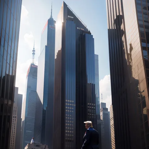 donald trump outside his tower