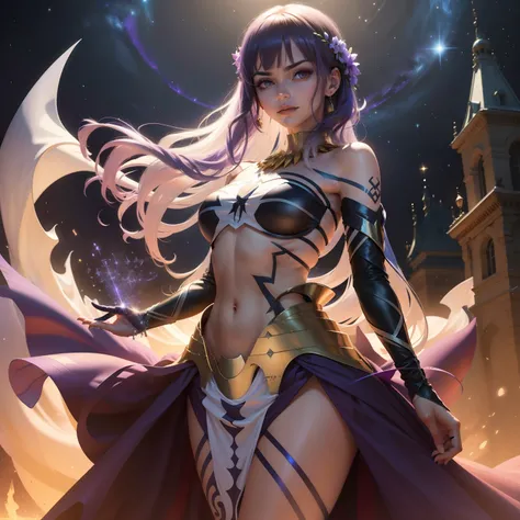 Nome: Elena "Astra Sombria"
allure: Elena possesses an ethereal and enigmatic beauty. Their long, silky hair is the color of ebony, with locks of a deep purple interlaced. A luz revela um brilho sutil nas mechas, creating a galaxy effect on your locks. His...