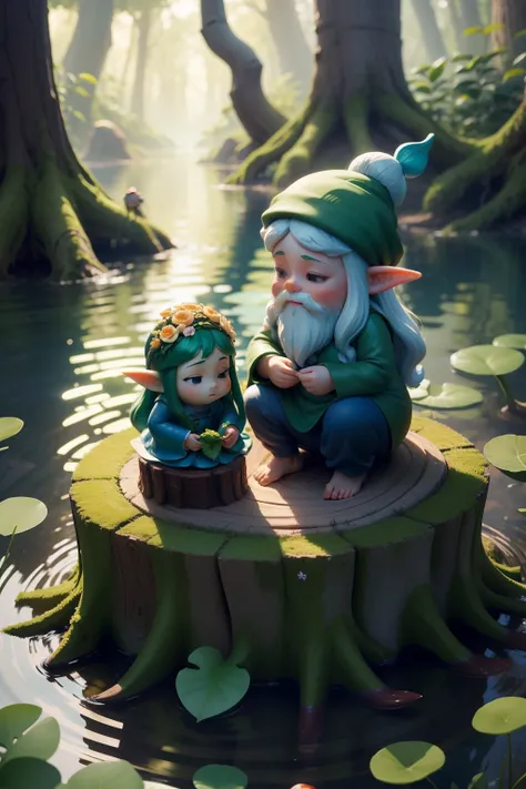 Fadas que cuidam das flores e ajudam no crescimento das plantas.
    Gnomes carving small sculptures into tree trunks.
    Mermaids who rest in small lakes and sing soft songs.
    Elfos que plantam sementes de sonhos nas noites de lua cheia.