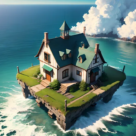 A house on the island in the sky