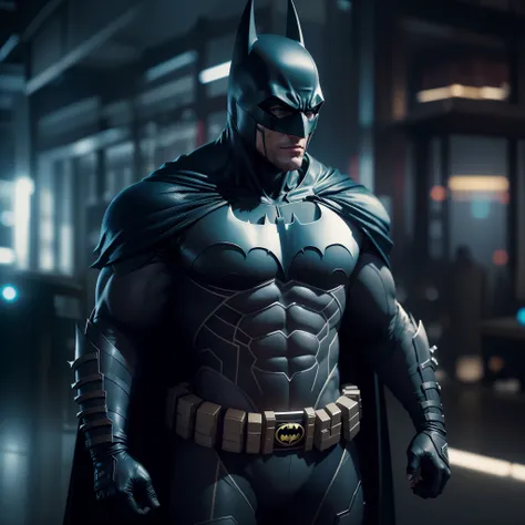 Batman in a high-tech outfit, cena de filme, 8k