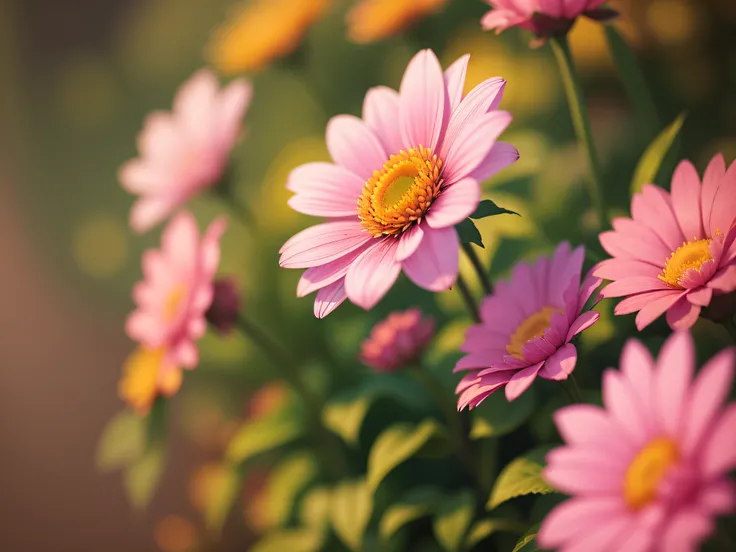 Close-up of a flower，Background bokeh，depth of fields，Halo，autumnal,trpical garden,florals,flower  field,ue6,pink there,A plant,Sunnyday,Bokeh,bblurry,Up