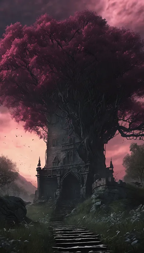 A dark and foreboding fantasy landscape, featuring a haunted and abandoned castle, with twisting vines, ghostly apparitions, and a foreboding atmosphere that creates a sense of mystery and intrigue, artstation, digital illustration, highly detailed, trendi...