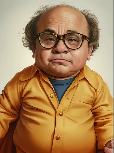 a close up of a baby pig wearing glasses with a pig face and a pink shirt, danny devito as johnny, danny devito as the terminator, danny devito, portrait of danny devito, frank reynolds, danny devito as superman, danny devito as a hobbit, danny devito as t...