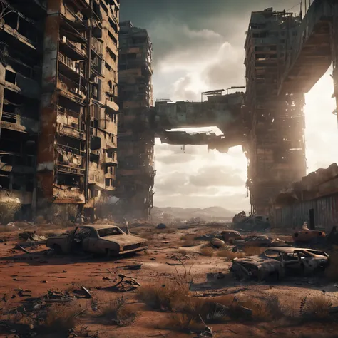 (((post apocalyptic scenario, atmosfera desolada, dystopian landscape))) Mad Max