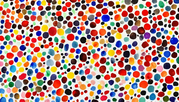 Random ink dots，Dots，Color field painting, Color field painting, art-deco, Minimalism, Contemporary art, abstract expressionism, Ghibli-like colors, hyper photorealism, Abstractionism, Cinematic lighting, vanishing point, hyper HD, High details