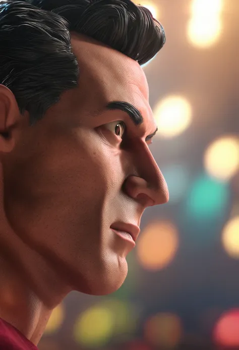 cristiano ronaldo, (pixar style) (masterpiece:1.2) (bokeh) (best quality) (detailed skin) (detailed texture) (8k) (claymation) (cinematic lighting) (sharp focus）