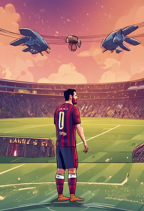 lionel messi， （pixar-style）