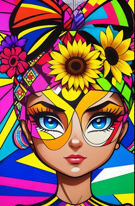 (FLOR DE GIRASSOL EDUARDO KOBRA ,Romero Brito,The Filling Twins ,multidimensional geometric wall PORTRAIT, arte, Chibi,
Yang08k, lindo, Colouring,
Primary works, qualidade superior, melhor qualidade, Arte Oficial, Beautiful and Aesthetic, 512 mil