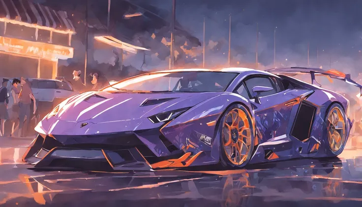 Pintura de carro esportivo, arte do design automotivo, Lamborghini, Estilo Lamborghini Ousado, sem sombra.,Vehicle illustration, carro esportivo, 10,  bela arte de linha,Rascunho,Unpainted,Estilo de arte com detalhes marcantes, Just the line., Linha Art HD...