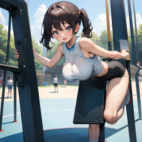 「Oopsy Playground Equipment」The playground equipment called、It was like a huge breast.。Its shape is、Draw soft, rounded curves、Painted in flesh color、Even the nipple-like protrusion was reproduced。Children、Bouncing around on that playground equipment、I enjo...