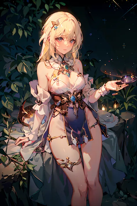 masterpiece, best quality, 1girl, night, Nineveh, nude, meteor shower background, (groin:1.2), (bottomless:1.2), ((without panties))), ((female genital))), (pasties:1.3), ((genitalia showing)))，Meat urinal，No top，No shirt，dewpoint