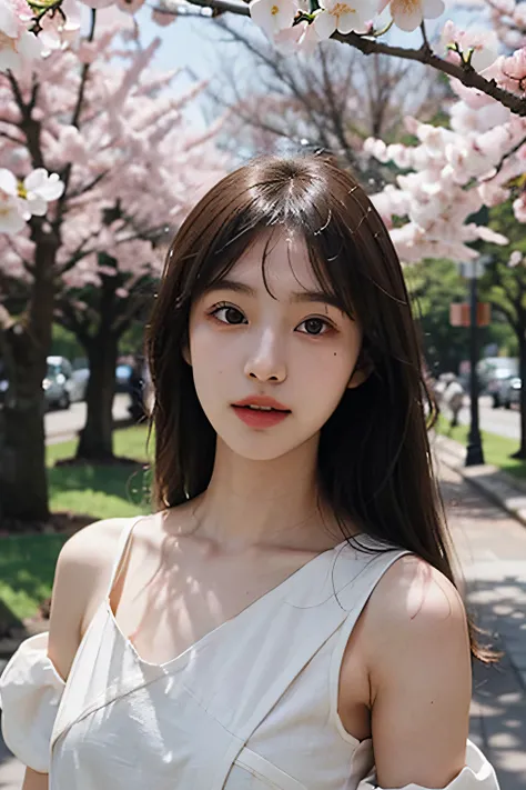 Sakura Tanaka (Sakura Tanaka / Sakura Tanaka)
 Japan female, 19 years old。Taiwanese University Student。cherry blossom in full bloom。Mid-shoulder hair and natural makeup。straight bangs。Pattsun bangs。Wear neat and simple casual fashion。pure、kawaii、Curious lo...