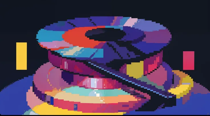 (Pixel art)、simple background、record、One