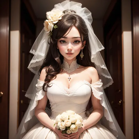 My beautiful bride with big head and small chest