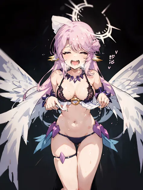 best quality, jibril, orgasm, drooling