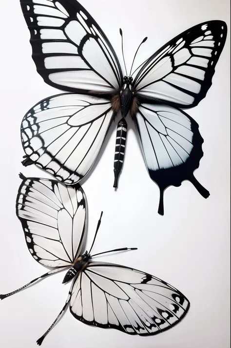 draw a butterfly insect outline no human