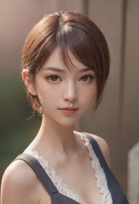 (((short hair))), best quality, 8K, HDR, highres, absurdres:1.2, blurry background, bokeh:1.2, Photography, (RAW photo:1.2), (photorealistic:1.4), (masterpiece:1.3), (intricate details:1.2), 1girl, solo, japanese girl, delicate, beautiful detailed, (detail...