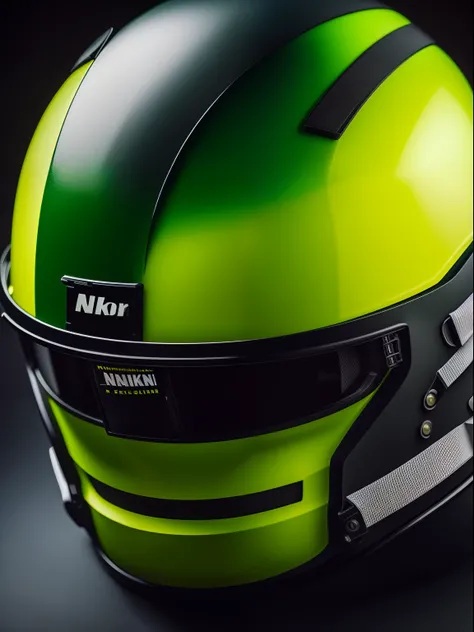 A dramatic 3/4 body helmet with Hulk color themes, lighting in the background, 8k, center, cinematic, extreem realistic, extreem detailed, extreem Sharp, Nikon R9, 35 mm lens