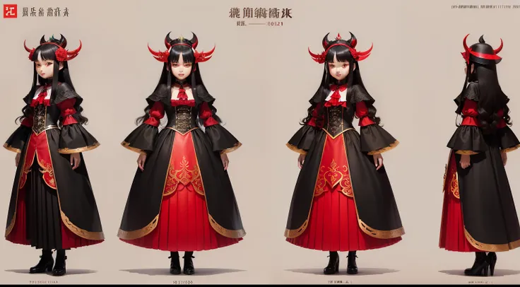 tmasterpiece，Need，1 Red Witch，A high resolution，hoang lap，Fang，tiny horns，Collar，锁链，Red all over，（ultradetailed：1.1025），（illustratio：1.1025），（infography：1.1025），Patent drawings，Physical measurement，（All dress code：1.1025），papelaria， （独奏：1.1025），standing on...