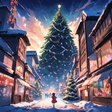 Christmas、Urban area、Big Christmas Tree、Winters、natta、