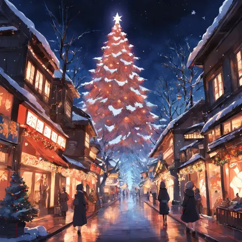 Christmas、Urban area、Big Christmas Tree、Winters、natta、