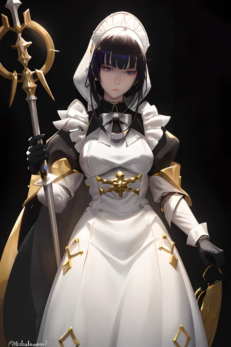 Narberal Gamma is depicted as an elegant beauty. Snow white skin Black horsetail People believe that her beauty is comparable to that of a golden princess.

She wore a white hood instead of a helmet, and a black armor adorned with gold and silver like a ma...