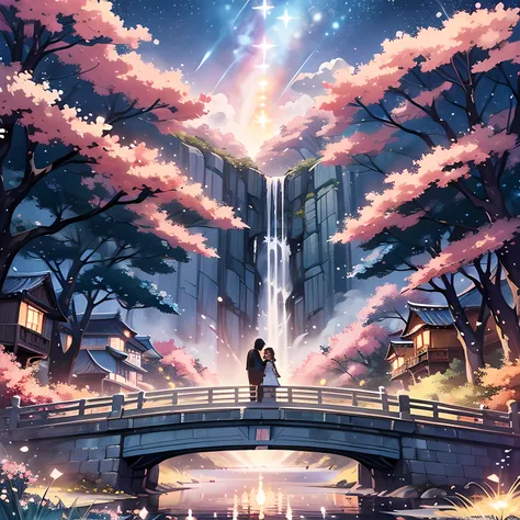 On a sunny day on Tanabata, Clouds fluttering，On the Magpie Bridge，A man and a woman stand opposite each other，Character backs。starry sky bright，Quiet by the river，It was as if there were only two people left in the entire universe。At this moment，A thousan...