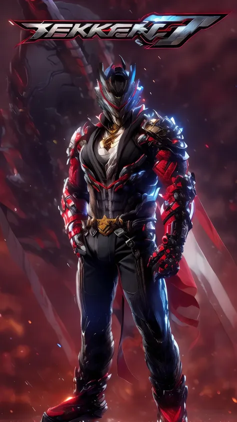 arafed image of a man in a red hoodie and black pants, as a character in tekken, fighting game character, tekken 7, character fr...