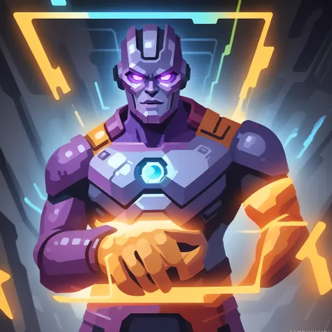 Create a thanos cyber punk