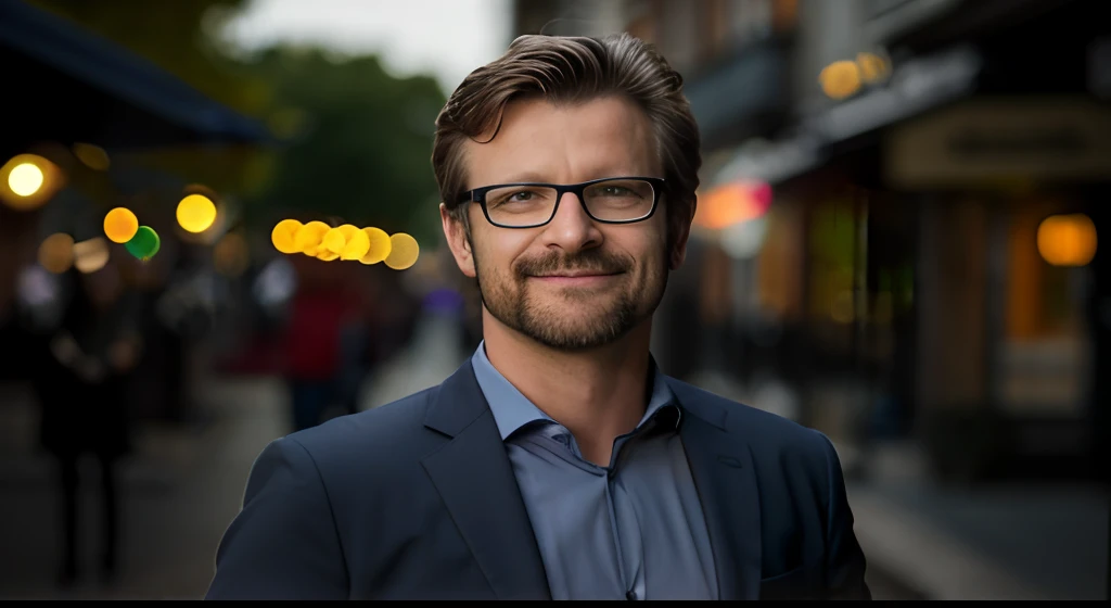 instagram photo, closeup face photo, a man in a suit and glasses standing on a street, yann blomquist, by Jens Søndergaard, headshot portrait, man with glasses, raphael lecoste, by Mathias Kollros, markus gunnar, kai vermehr, professional profile photo, ou...