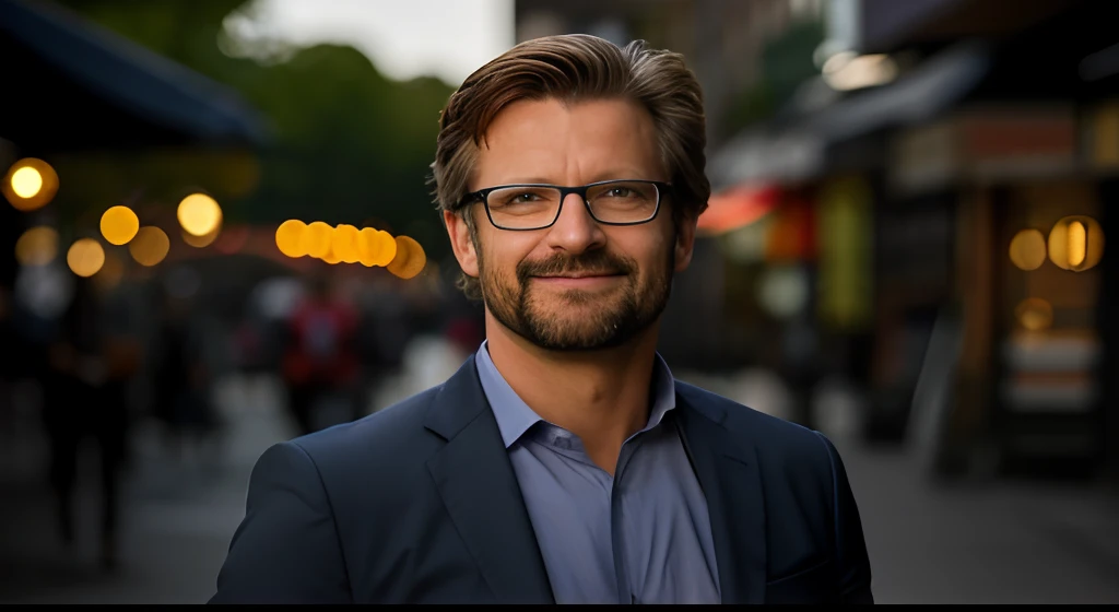 instagram photo, closeup face photo, a man in a suit and glasses standing on a street, yann blomquist, by Jens Søndergaard, headshot portrait, man with glasses, raphael lecoste, by Mathias Kollros, markus gunnar, kai vermehr, professional profile photo, ou...