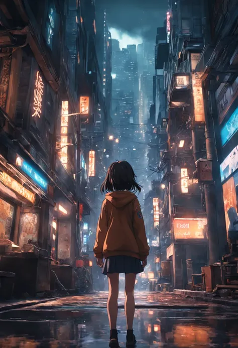 "(Masterpiece), incredibly detailed, Unreal Engine, 4K, a solitary girl exploring a bustling cityscape."