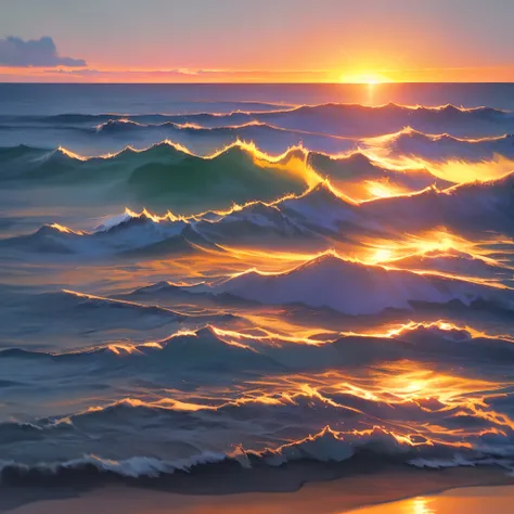 A breathtaking photographic moment of an Irish ocean sunrise, with the suns first rays breaking through the horizon. Captured using a prime lens (Nikon AF-S NIKKOR 50mm f/1.4G), the image showcases the vivid colors and stunning details of the natural beaut...