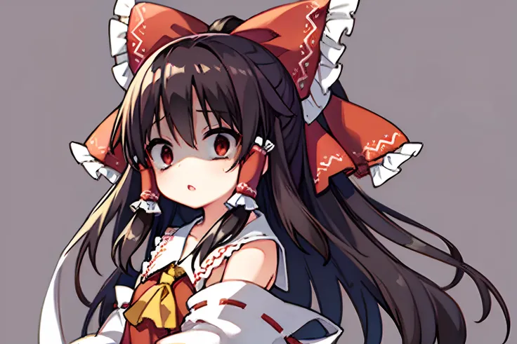 ((hakurei reimu))、petite、((1girl in))、simple background