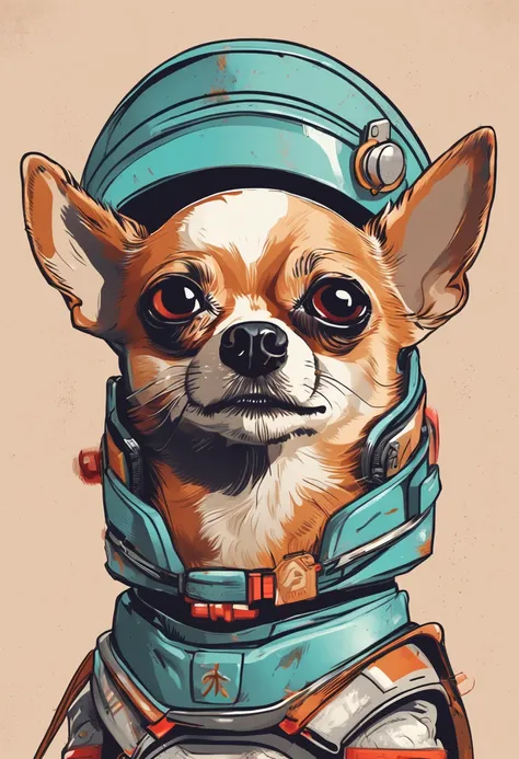 Cute Chihuahua in samurai armor ,There is a cute dog with a bandana around its neck, Personified cute Chihuahua, inspired by Shiba Kōkan, Portrait of a cute Chihuahua, Portrait of a cute Chihuahua astronaut, cute corgi, Chihuahua, dogy, Cute Chihuahua Astr...