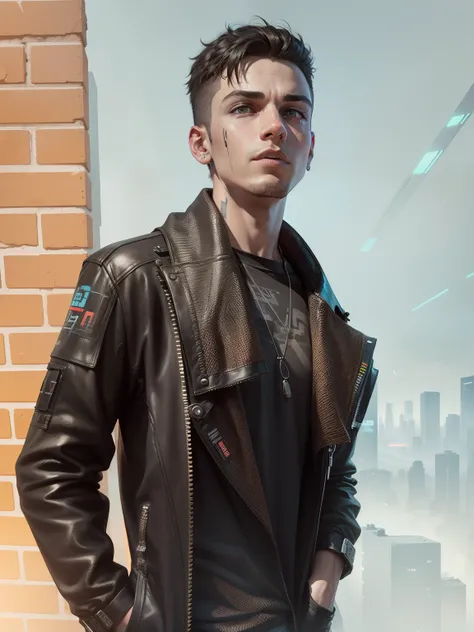 Change this background cyberpunk, realistic face,8k, ultra graphics, a boy