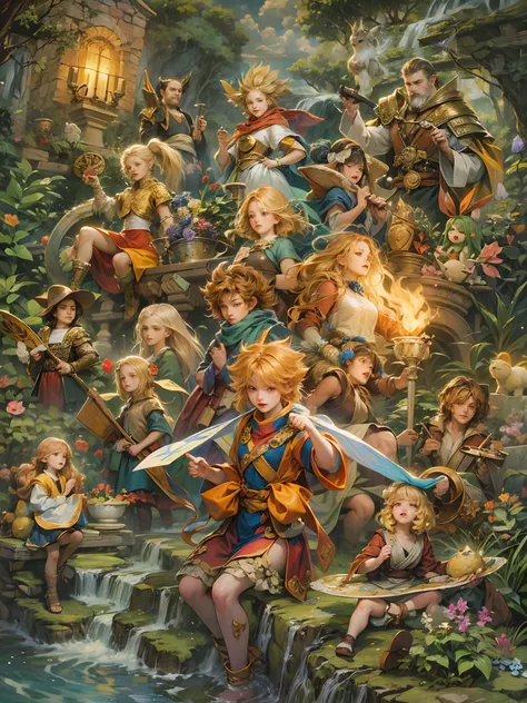 (absurdres, highres, ultra detailed, HDR), masterpiece, best quality, legend of mana character, detailed character