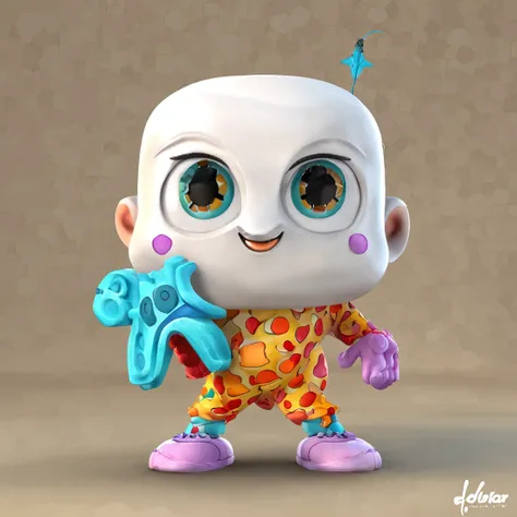 Create a brain-like mascot, personagem infantil , 8k, modelo 3D, The body as the shape of a brain, com boca, 2 olhos e nariz, He has legs and arms, The character is cute and charismatic, o personagem tem cores vivas e coloridas.