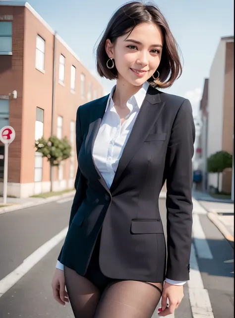 (8K, Best quality, Masterpiece:1.2),
(Realistic, photo-realistic:1.37),
Ultra-detailed,

1 girl, full bodyesbian, Outdoors, (Adjust hair:1.5)
Office Lady, black officeblazer, officeskirt, (Pantyhose:1.2), (short buttoneddownshirt:1.2), buttonedupcollarprim...