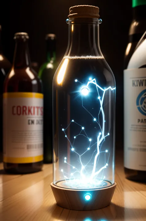 led light on the bottle