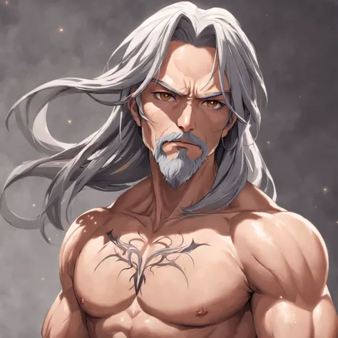 ju! Umqui is a custom ready to describe the man with the imposing appearance you mentioned:

Prompt: {Diante de mim, A man of magnetic and imposing presence emerges, a figure that catches the eye instantly. Her gray hair gives a distinct touch of maturity ...