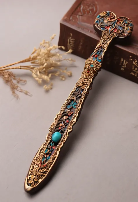 A hairpin, Ancient sword, long elegant tail, Wooden wand,exquisite handle, Woody, A wooden hairpin, Hairpins, hair adornments, hand carved