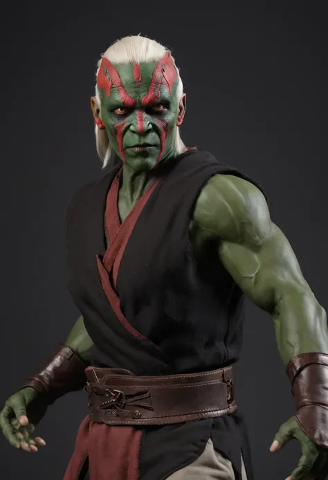 Kit Fisto as mortal combat character, dressed in mortal combat clothing, (mortal combat clothing:2.5), (full body image 2)