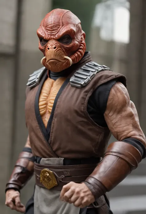 Admiral Ackbar  as mortal combat character, dressed in mortal combat clothing, (mortal combat clothing:1.5), (full body image 2)